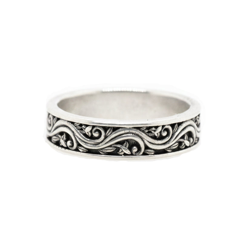 Sterling Silver Floral Design Ring