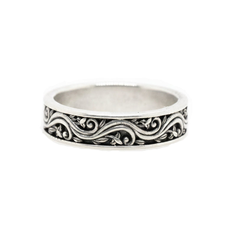 Sterling Silver Floral Design Ring