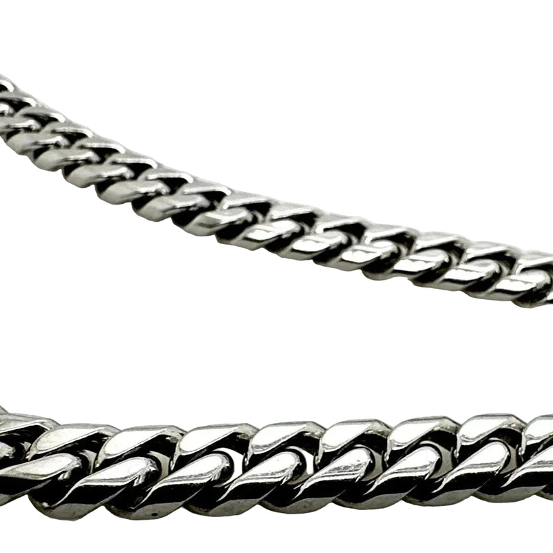 18ct White Gold Heavy Curb Link Chain