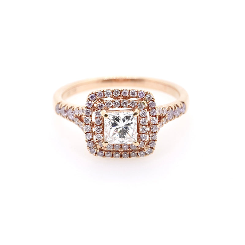 18ct Rose Gold and Diamond Ring