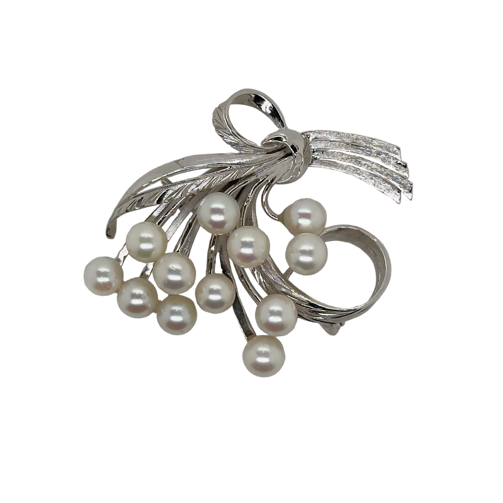 Sterling Silver Bouquet Pearl Brooch