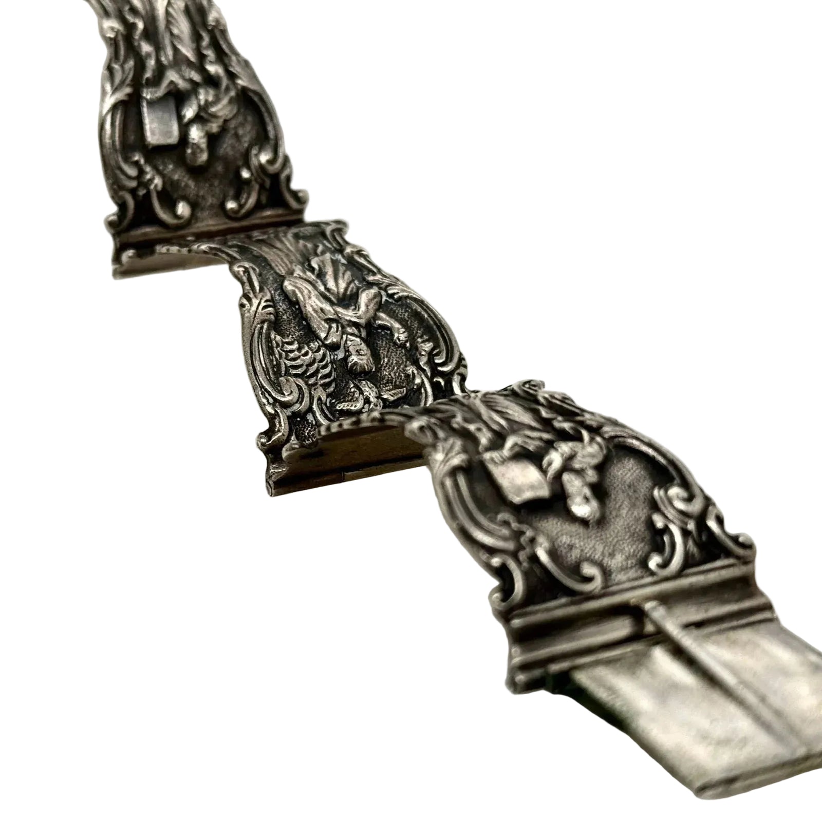 Sterling Silver Bracelet w/ Classical Panels