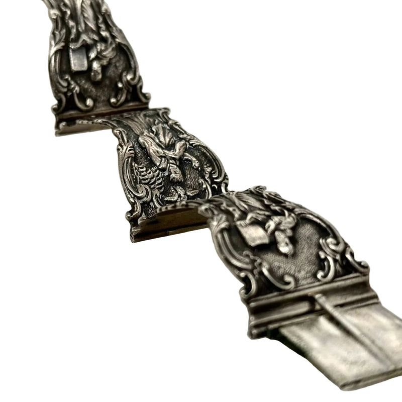 Sterling Silver Bracelet w/ Classical Panels