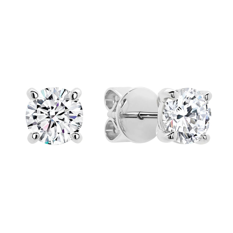 18ct White Gold Diamond Stud Earrings