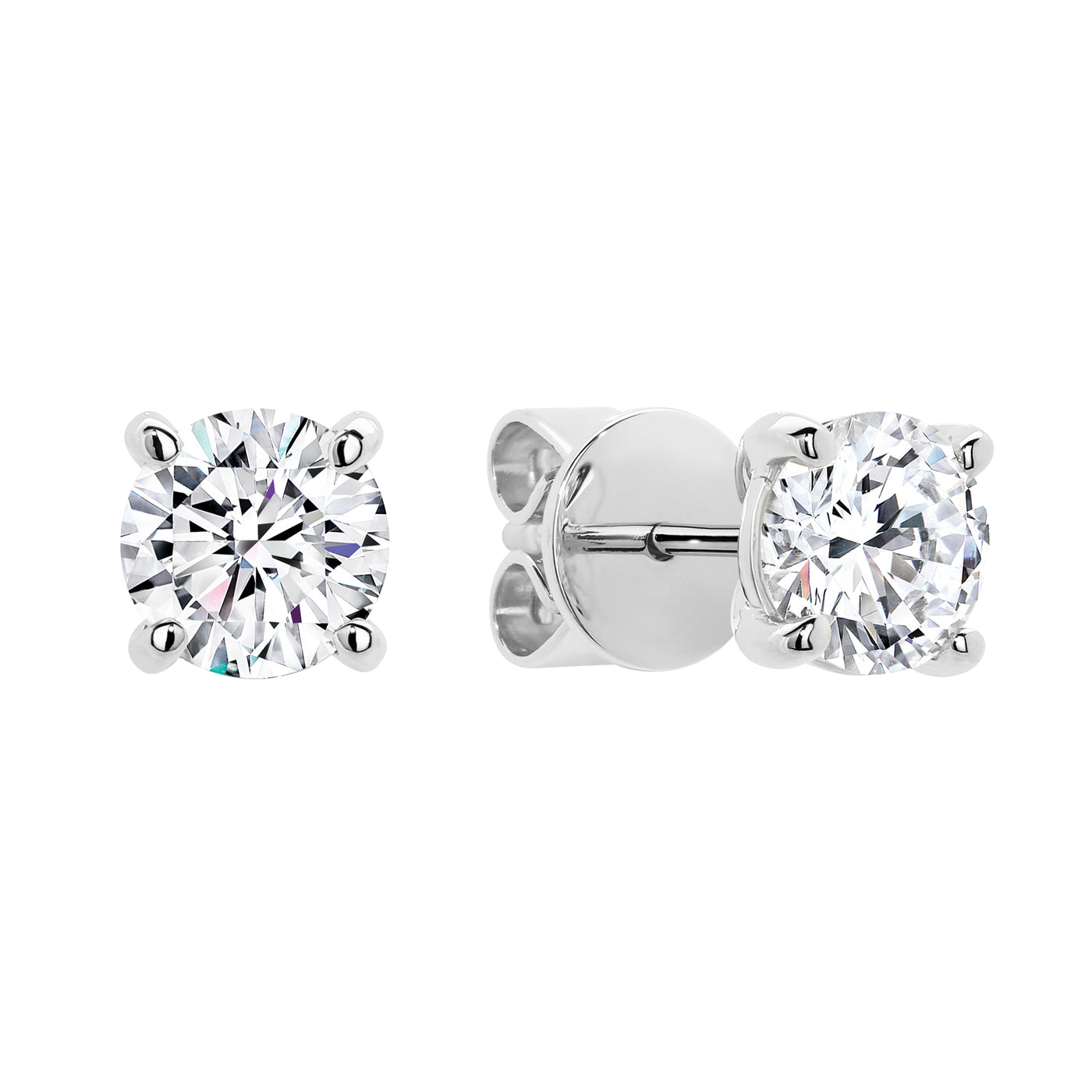 18ct White Gold Diamond Stud Earrings