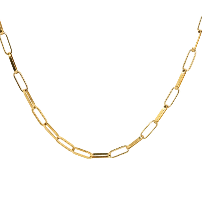 9ct Yellow Gold Paper Clip Chain