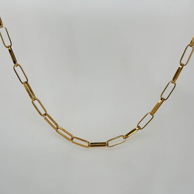 9ct Yellow Gold Paper Clip Chain