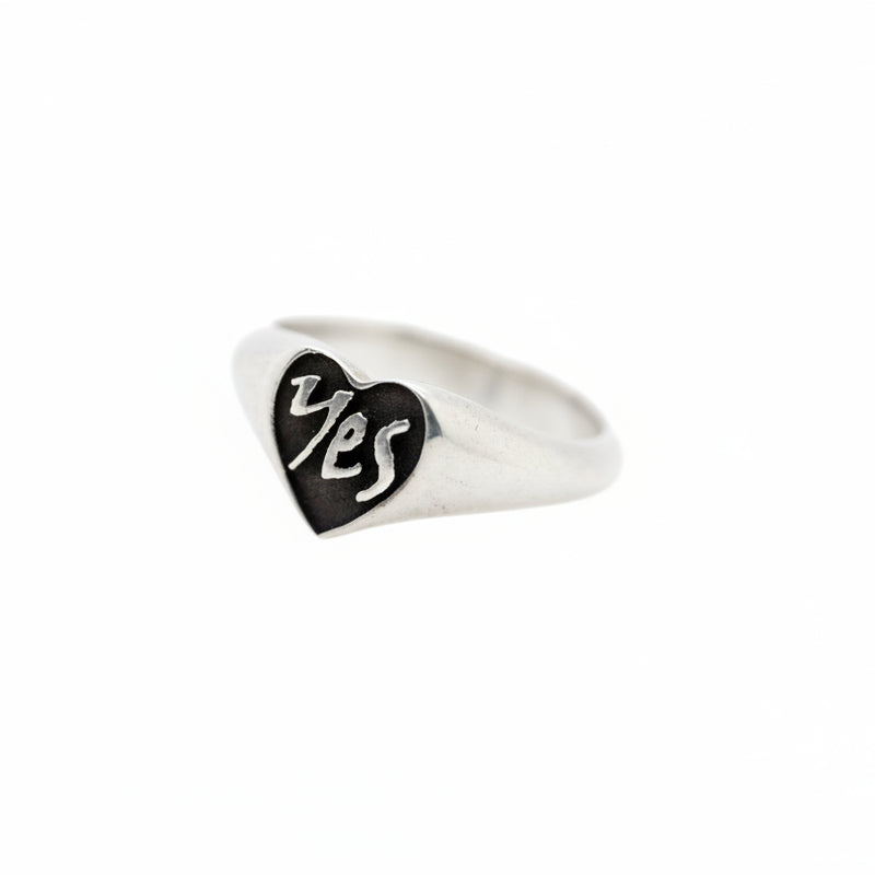 Sterling Silver YES ring