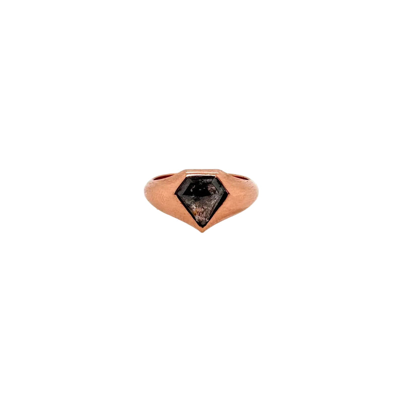 9ct Rose Gold Salt and Pepper Diamond Ring