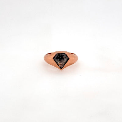 9ct Rose Gold Salt and Pepper Diamond Ring