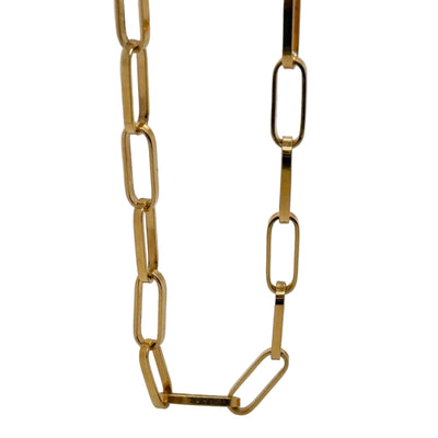 9ct Yellow Gold Paper Clip Chain