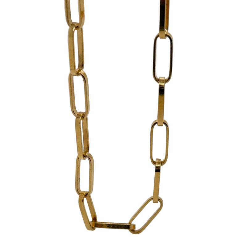 9ct Yellow Gold Paper Clip Chain