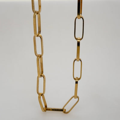 9ct Yellow Gold Paper Clip Chain