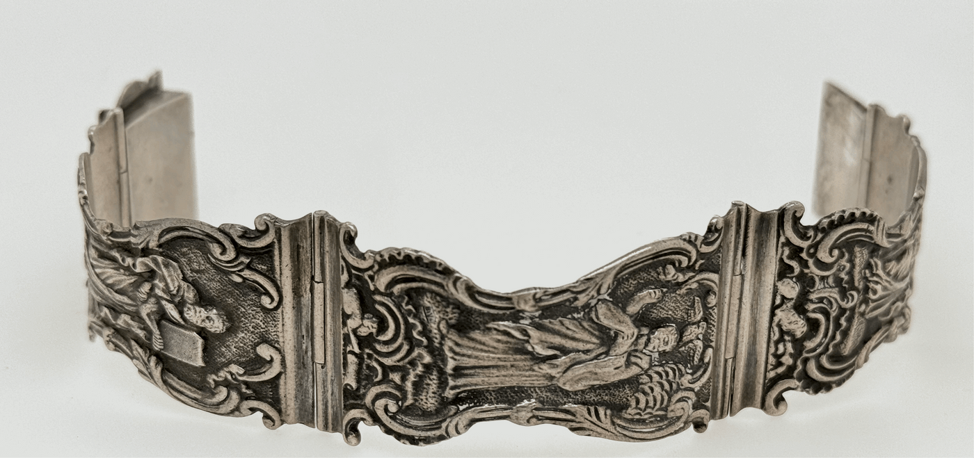 Sterling Silver Bracelet w/ Classical Panels