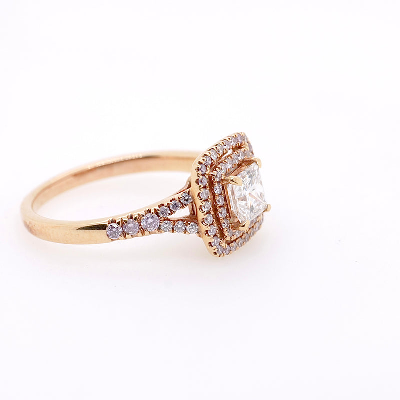 18ct Rose Gold and Diamond Ring