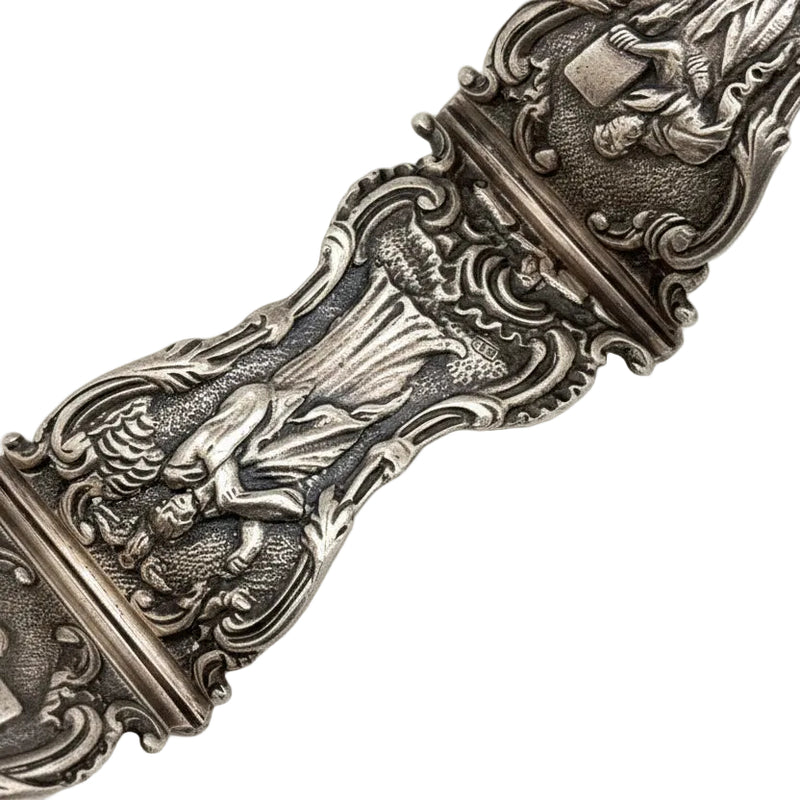 Sterling Silver Bracelet w/ Classical Panels
