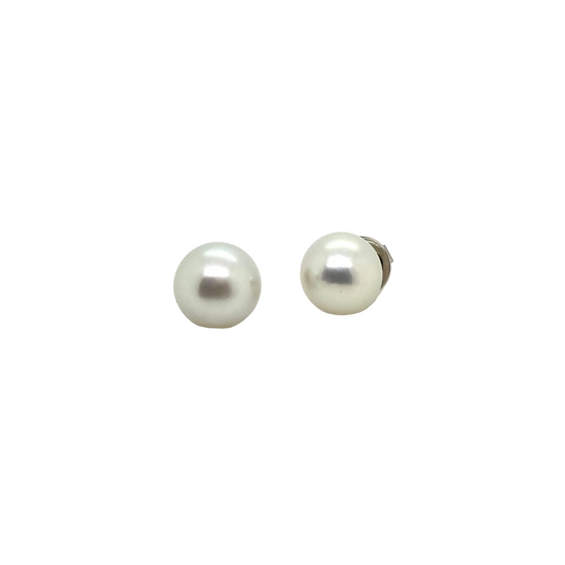 Autore 18ct White Gold White South Sea Pearl Stud Earrings