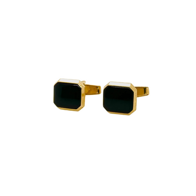 18ct Yellow Gold Black Onyx Cufflinks
