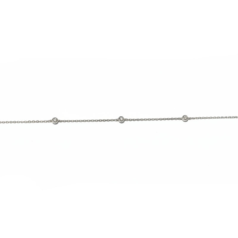 18ct White Gold Fine Diamond Bracelet
