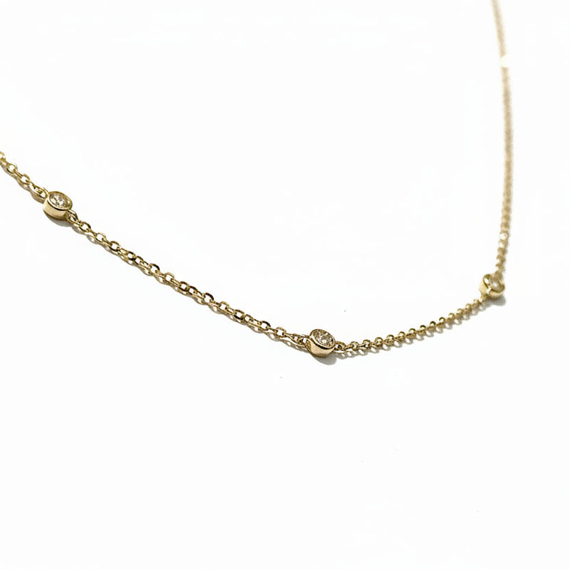 18ct Yellow Gold Fine Diamond Necklace