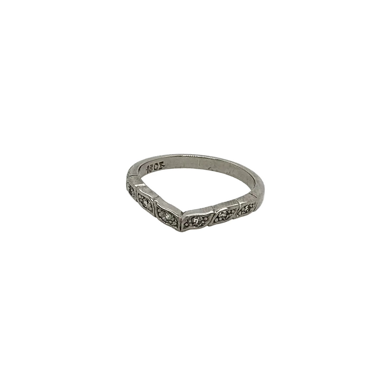 V-Shaped 18ct White Gold Diamond Ring