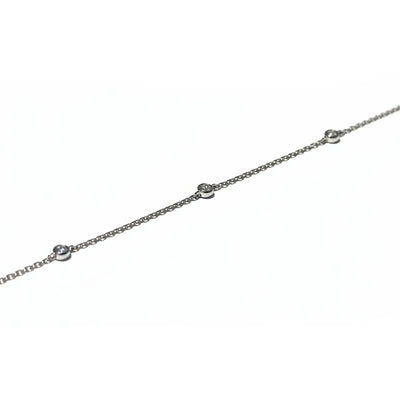 18ct White Gold Fine Diamond Bracelet