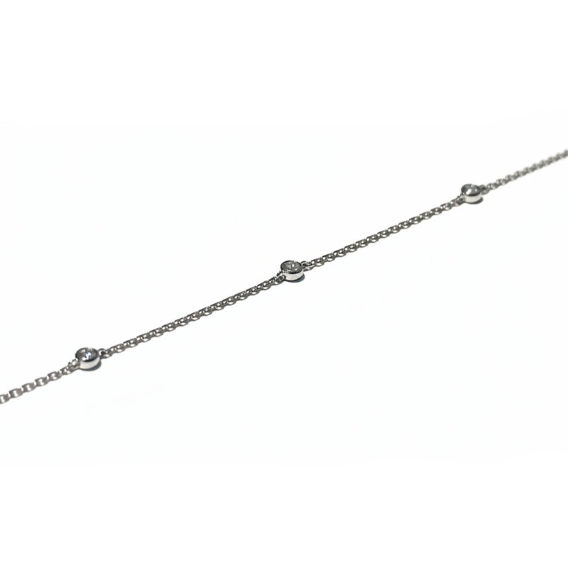 18ct White Gold Fine Diamond Bracelet