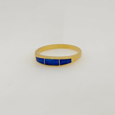 18ct Yellow Gold Ring w/ Opal Inlay