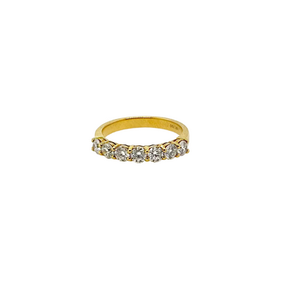 18ct Yellow Gold Seven Stone Diamond Ring