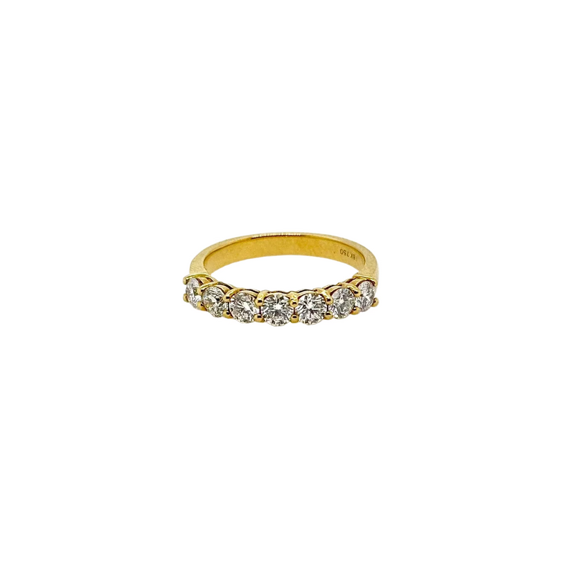 18ct Yellow Gold Seven Stone Diamond Ring