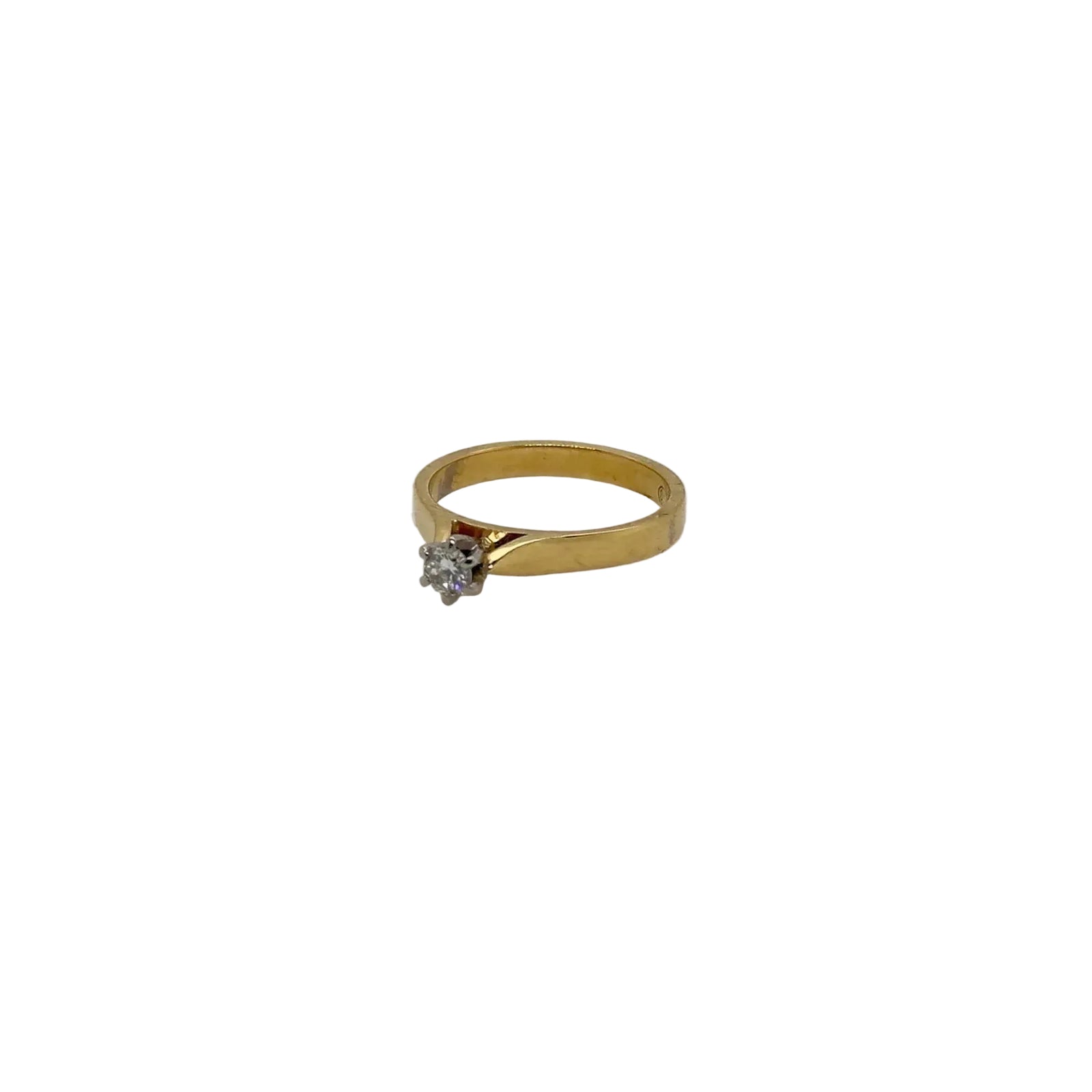 18ct Yellow Gold Solitaire Diamond Ring