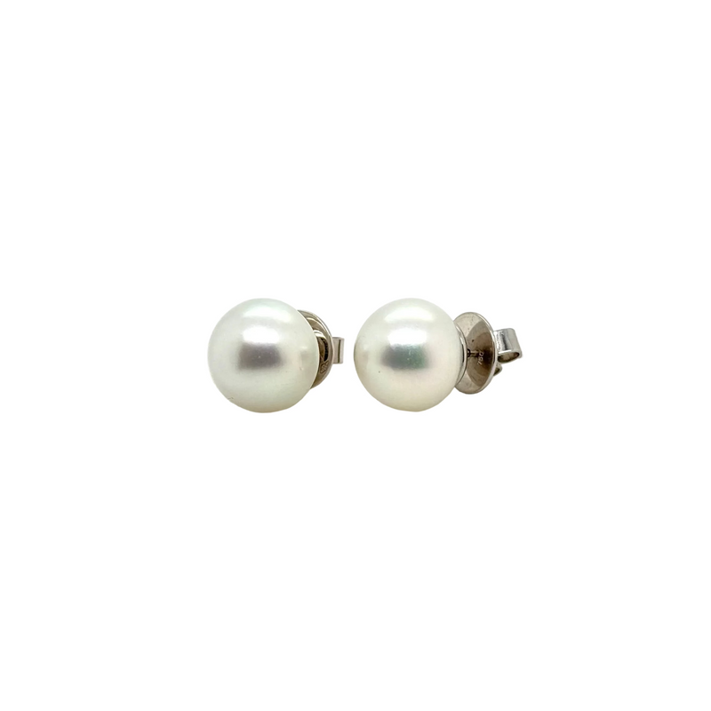 Autore 18ct White Gold White South Sea Pearl Stud Earrings