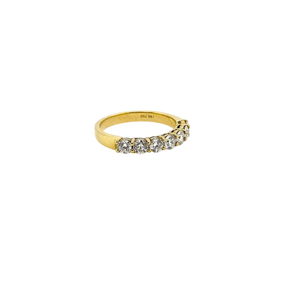 18ct Yellow Gold Seven Stone Diamond Ring