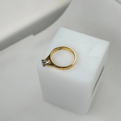 18ct Yellow Gold Solitaire Diamond Ring