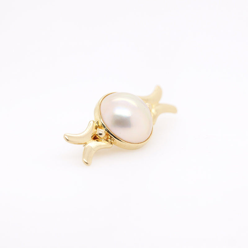 14ct Yellow Gold Mabe Pearl Brooch