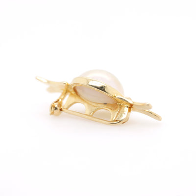 14ct Yellow Gold Mabe Pearl Brooch