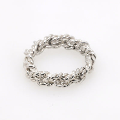Handmade Sterling Silver Twisted Textured Band