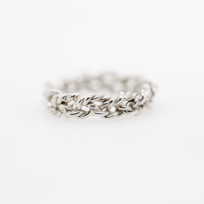 Handmade Sterling Silver Twisted Textured Band