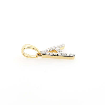 18ct Yellow Gold and Diamond Initial "A" Pendant
