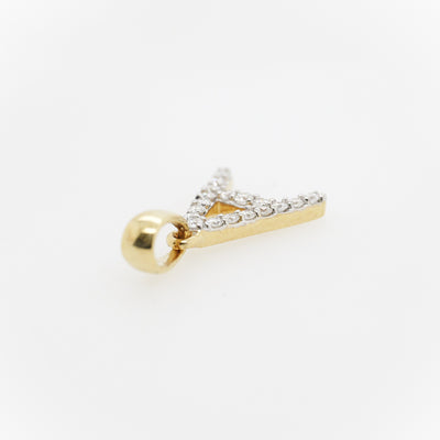 18ct Yellow Gold and Diamond Initial "A" Pendant
