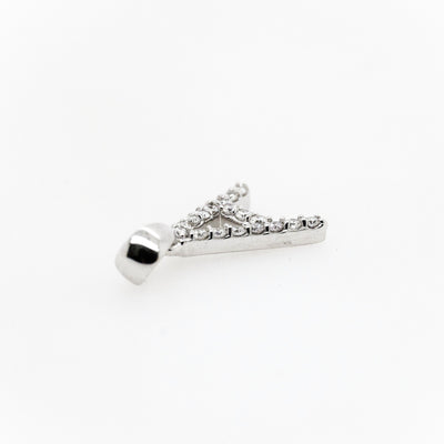 18ct White Gold and Diamond Initial "A" Pendant